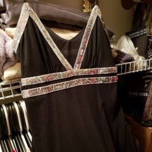 Spaghetti strap sequins  above the knee dress prom